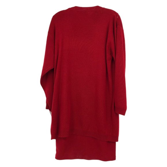 Preview Collection Red Sweater Dress | Stylish Pullover - Picture 2 of 5